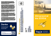 Unterschriftsflyer Bürgerbegehren DresdenZero 6 Seiten (DIN lang hoch); Druckbogen 1