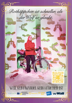 Rotkäppchen-Poster der "Weil Klima kein Märchen ist"-Aktion von KlimaLautern