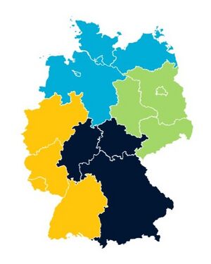Deutschlandkarte Regionen LocalZero Netzwerk