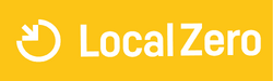 LocalZero-Logo einzeilig Farbvarianten Weiß auf Goldgelb