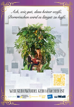 Dornröschen-Poster der "Weil Klima kein Märchen"-Aktion von KlimaLautern