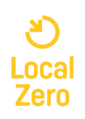 (3) LocalZero-Logo zweizeilig vertikal Goldgelb