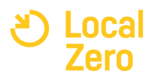 LocalZero-Logo Goldgelb zweizeilig (Grundvariante)