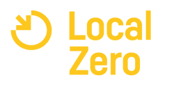 LocalZero-Logo Sonnengelb zweizeilig (Grundvariante)