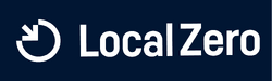 LocalZero-Logo einzeilig Farbvarianten Weiß auf Nachtblau